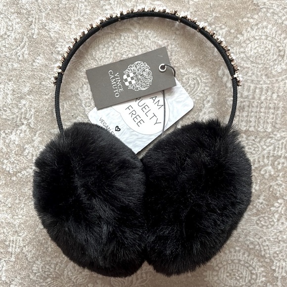 NWT Vince Camuto Faux Fur Earmuffs w/ Embellished Headband & Marcus Adler Gloves main image 12